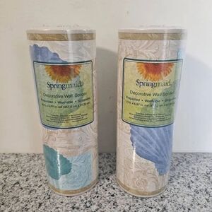 2-Springmaid Decorative Wall Border Shell Isle 7051108  2 NIP Sealed 15 ft×6.87i